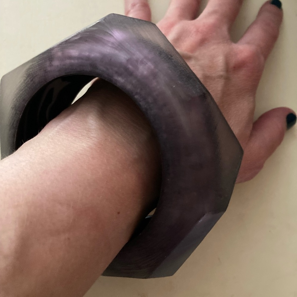 Alexis Bittar Lucite Purple Bangle Bracelet